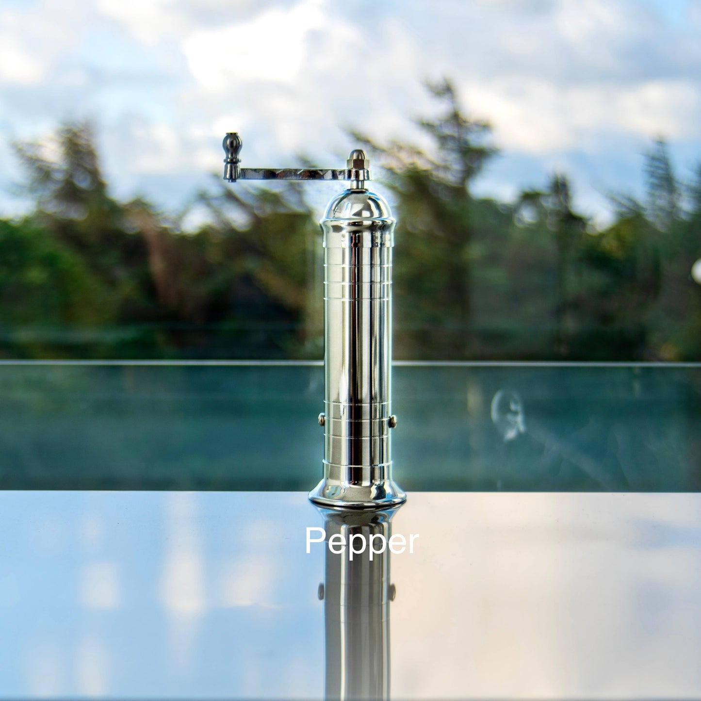The original 'Chrome Mill' - polished 9" pepper grinder
