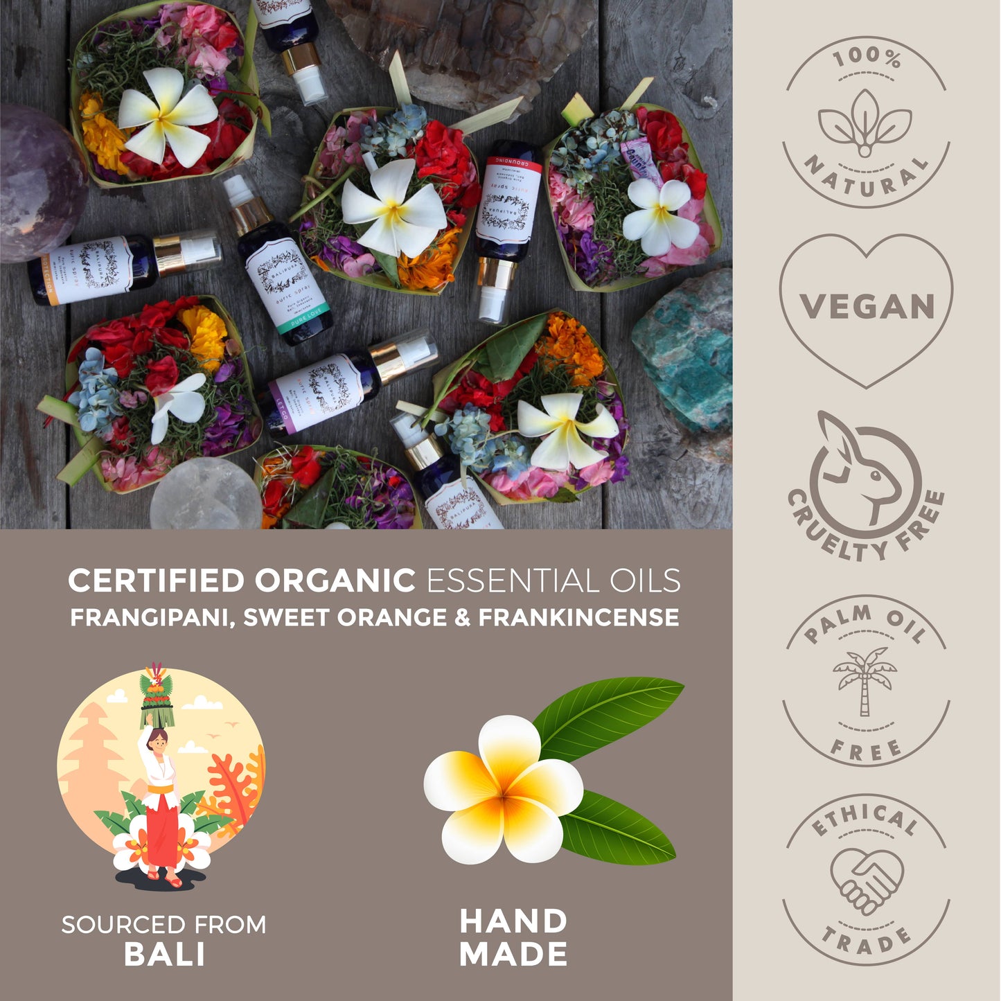 Crystal infused Aura Smudge Mist 7 Chakras 100ml
