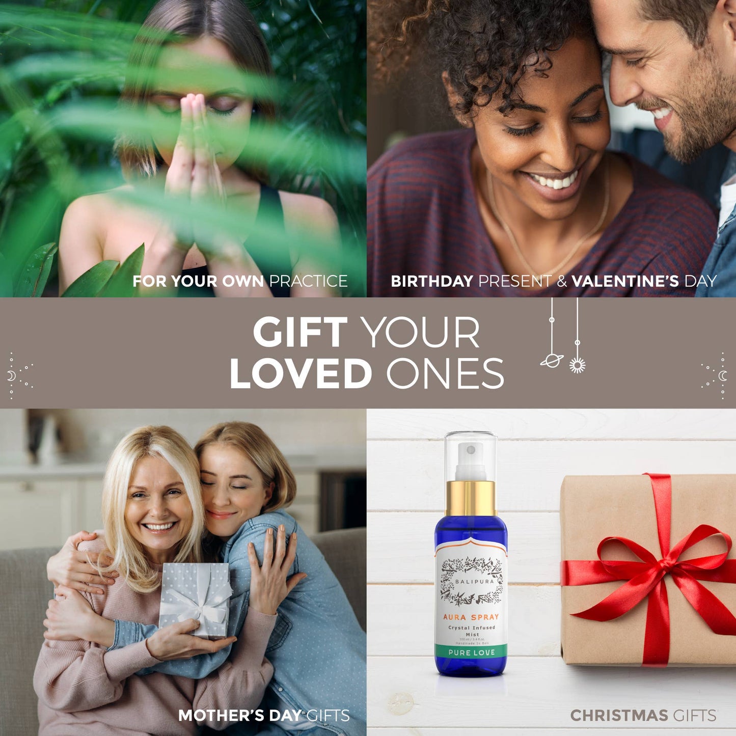Crystal infused Aura Smudge Mist Pure Love 100ml