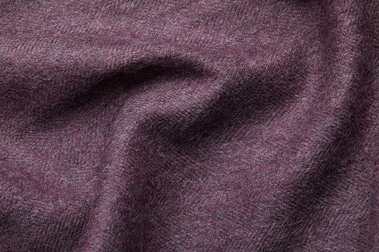 Alpaca Blanket Plaid Exclusive Fishbone - Mulberry Gray