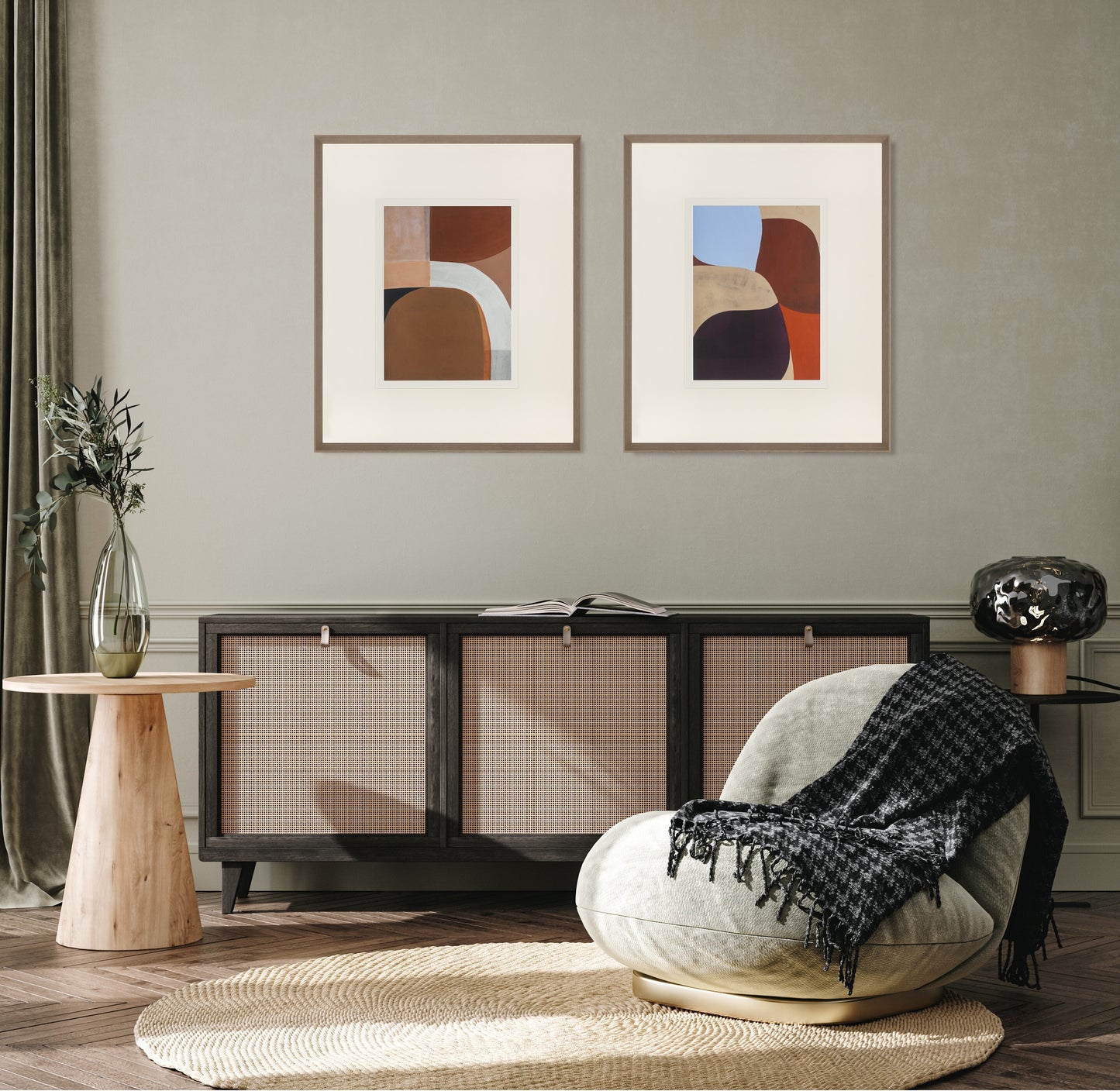 Print Painted Shapes 02 by Berit Mogensen Lopez