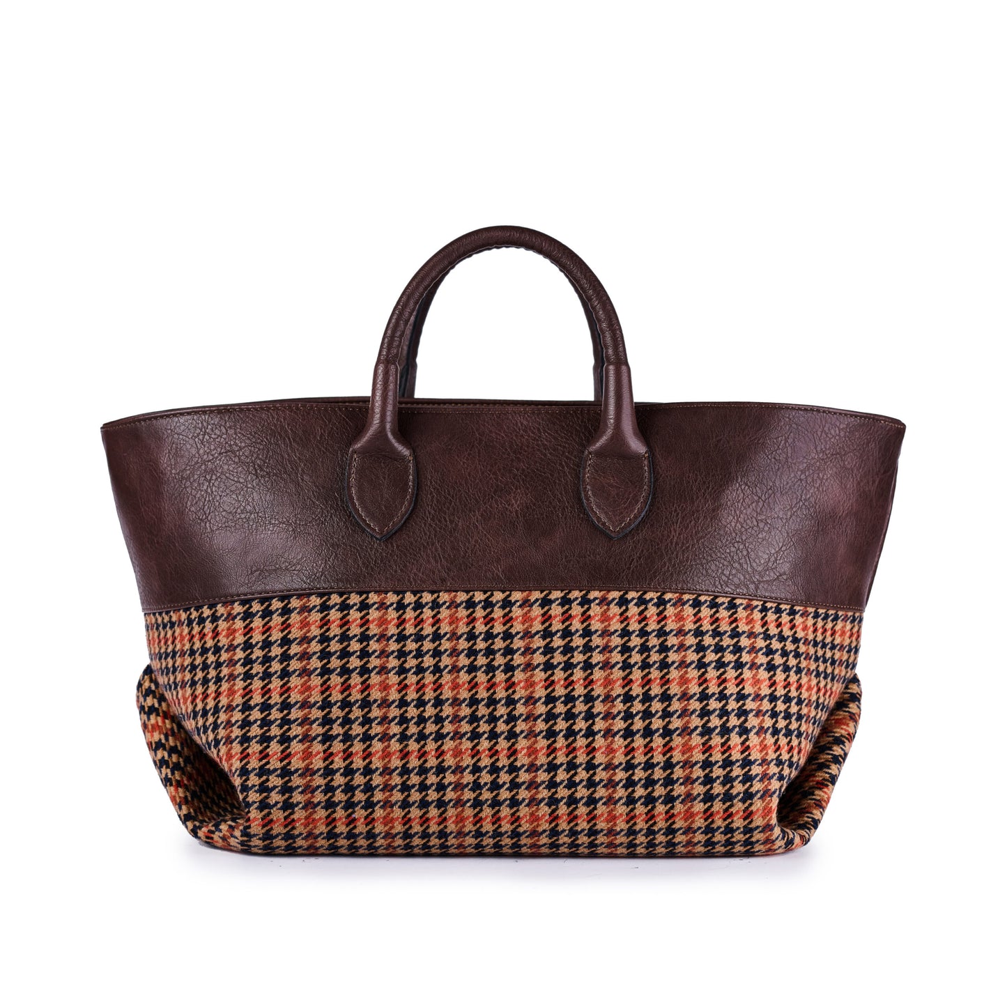 Handbag Marlene Check - Marrone/Nero/Ruggine