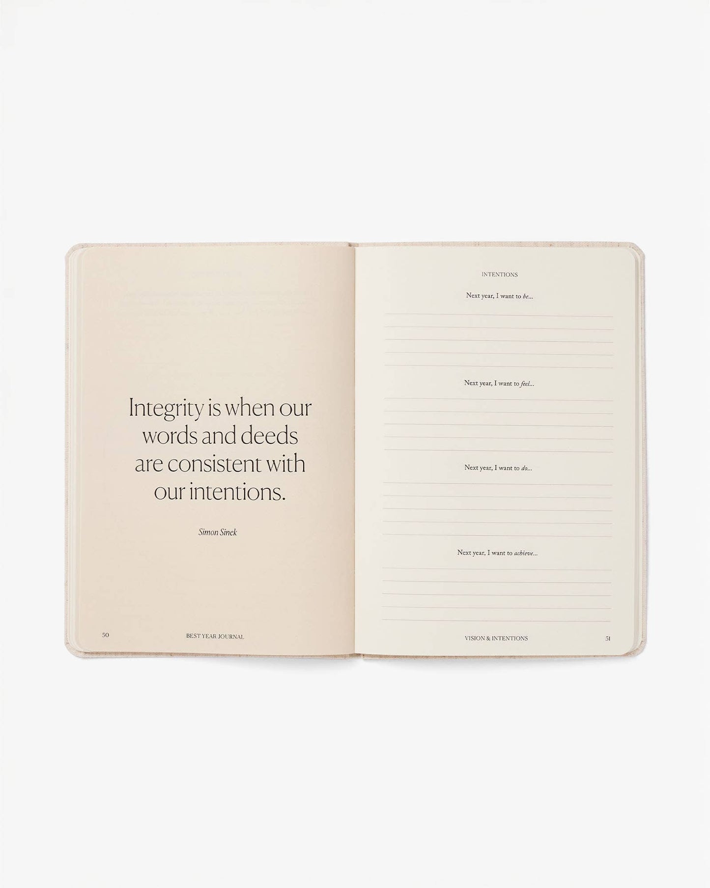 Best Year Journal Essential Oat, Simple express format