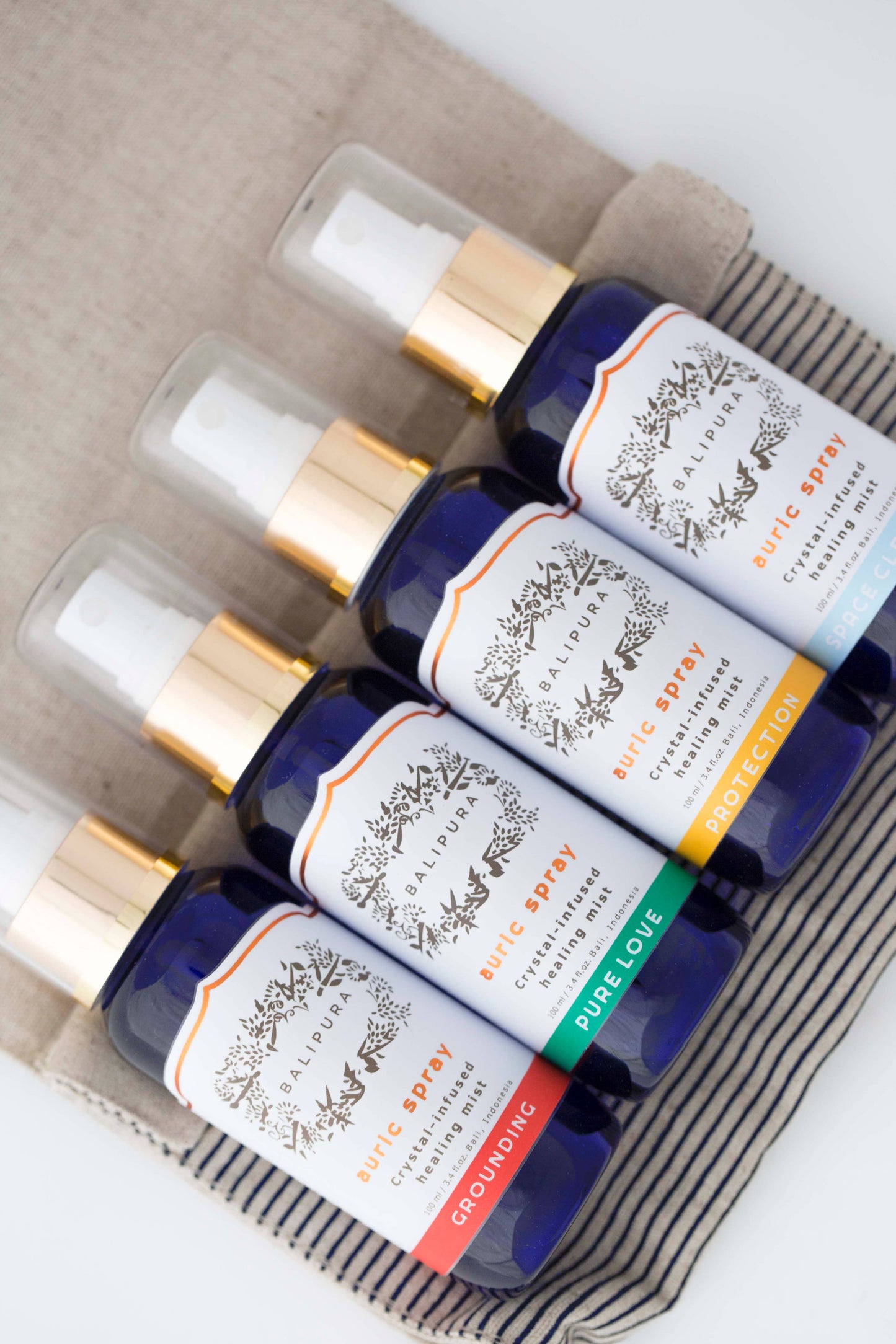 Crystal infused Aura Smudge Mist Gift Pack (4 x 100ml)