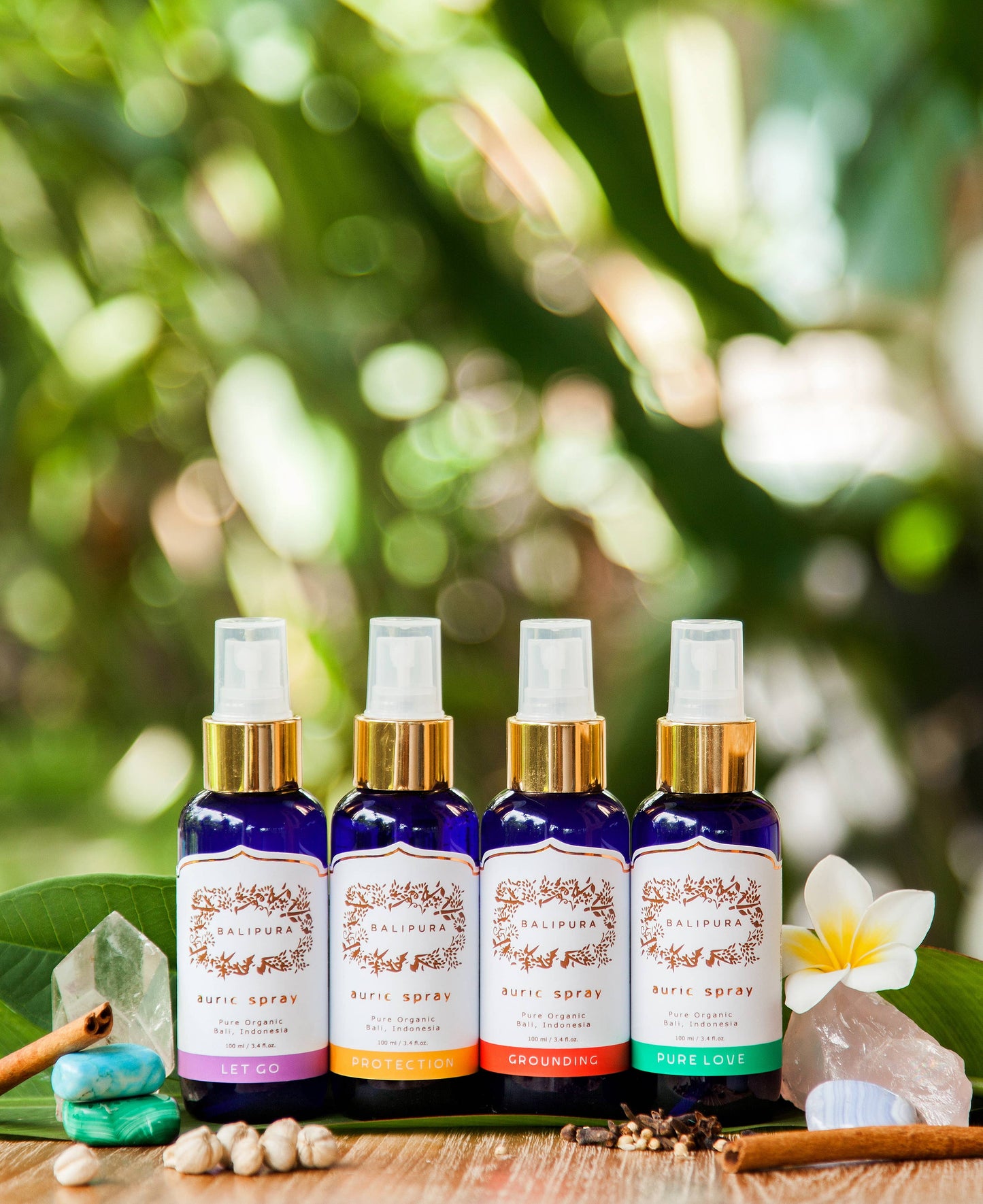 Crystal infused Aura Smudge Mist Gift Pack (4 x 100ml)