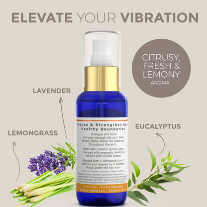 Crystal infused Aura Smudge Mist  Protection 100ml