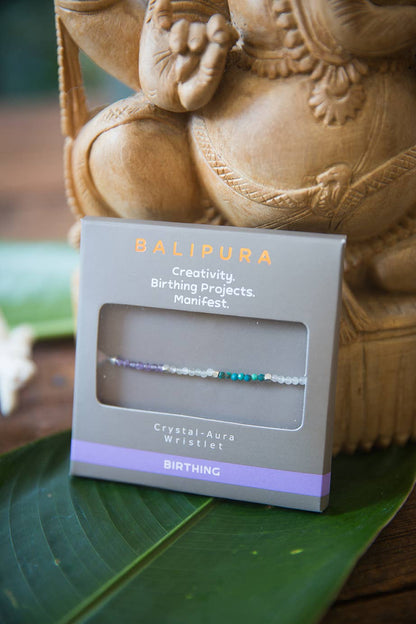 2mm Dainty Crystal Gemstone Bracelet for Birthing