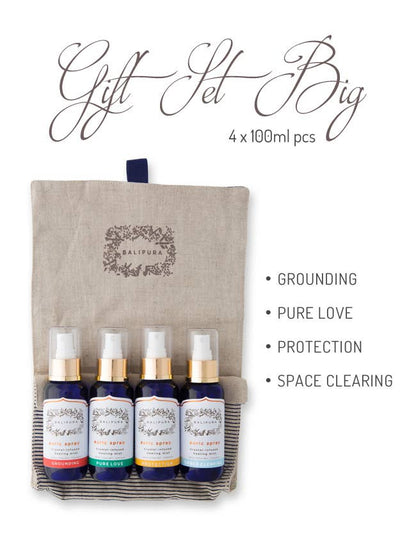 Crystal infused Aura Smudge Mist  Gift Pack (4 x 100ml)