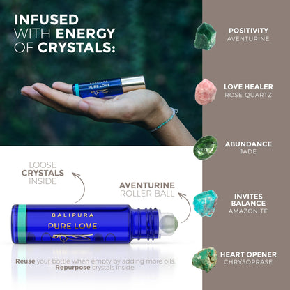 Crystal roller ball Aura Roll On Pure Love holistic