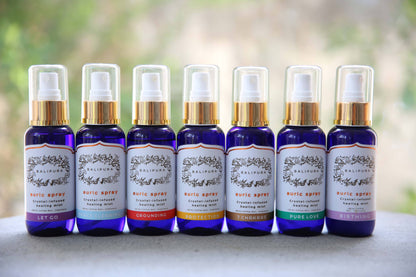 Crystal infused Aura Smudge  Set 7 Mists x100ml
