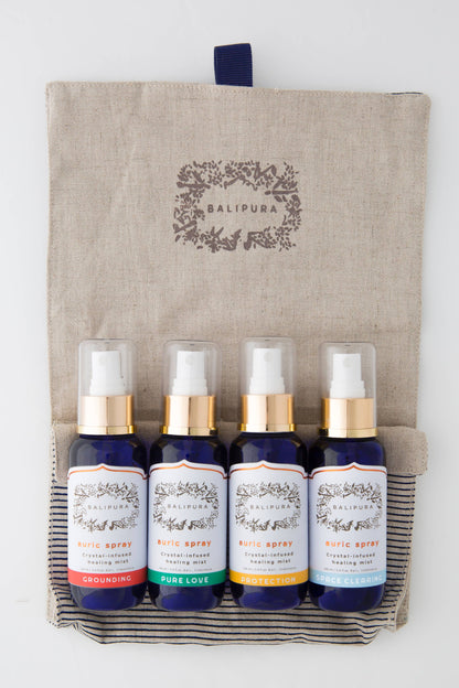 Crystal infused Aura Smudge Mist  Gift Pack (4 x 100ml)