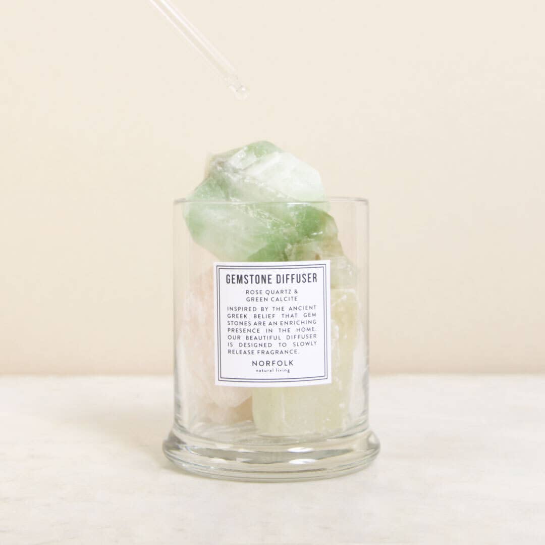 Rose Quartz & Calcite Gemstone Diffuser