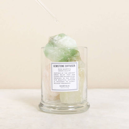 Rose Quartz & Calcite Gemstone Diffuser