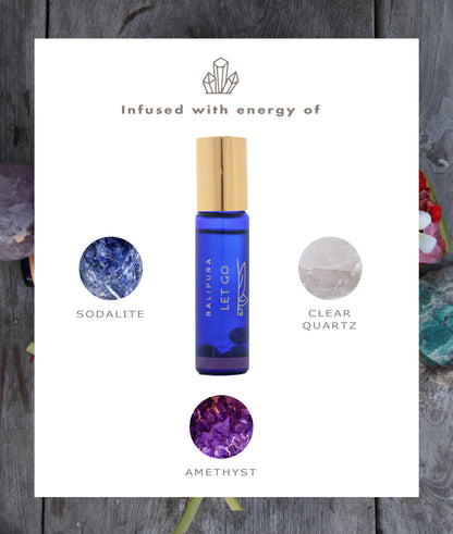 Crystal Roller + crystals inside Roll On, Let Go Elixir