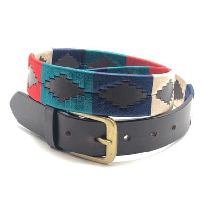 Leather Belt With Woven Pattern Classic