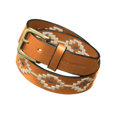 Pampeano hand-stitched leather polo belt - Reinado