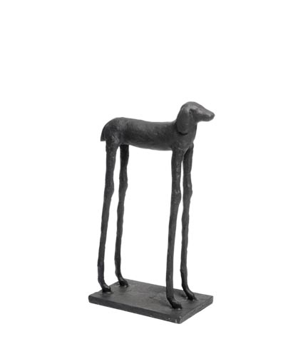 Iron Dog Statue - Black