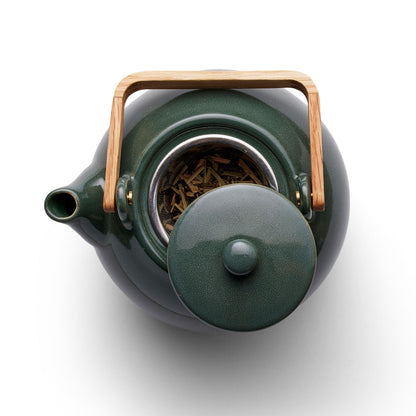 Teapot with tea strainer - Shiny Forest