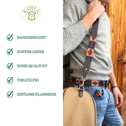 Leather Belt With Woven Pattern Palermo