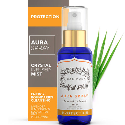 Crystal infused Aura Smudge Mist  Protection 100ml