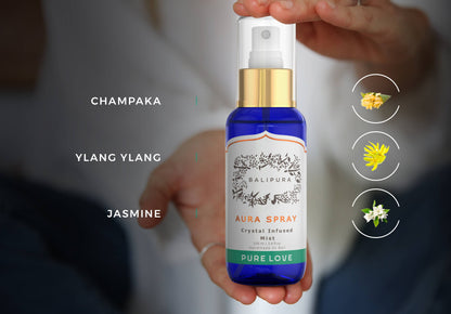 Crystal infused Aura Smudge Mist  Pure Love 100ml