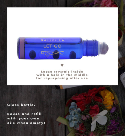 Crystal Roller + crystals inside Roll On, Let Go Elixir