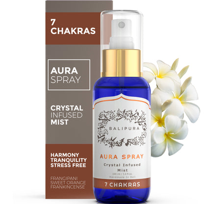 Crystal infused Aura Smudge Mist 7 Chakras 100ml