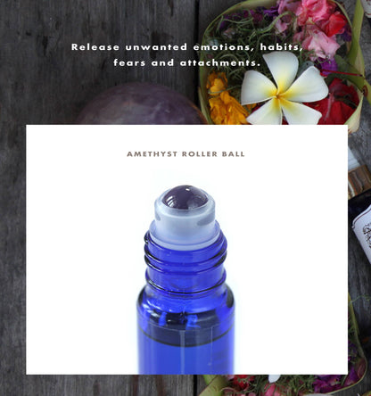 Crystal Roller + crystals inside Roll On, Let Go Elixir