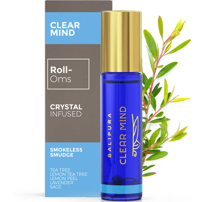 Crystal roller + Crystals inside - Aura Roll On Clear Mind