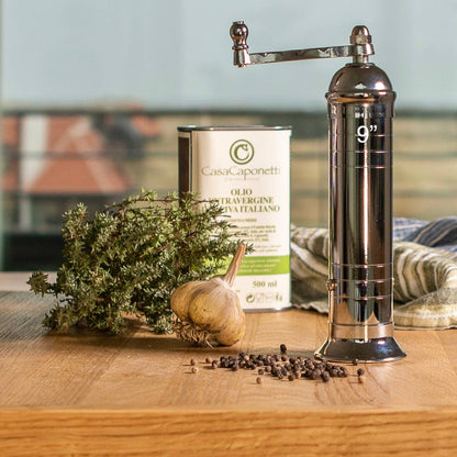 The original 'Chrome Mill' - polished 9" pepper grinder