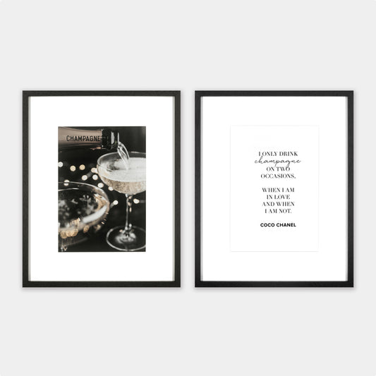 Print Champagne (Set of 2)