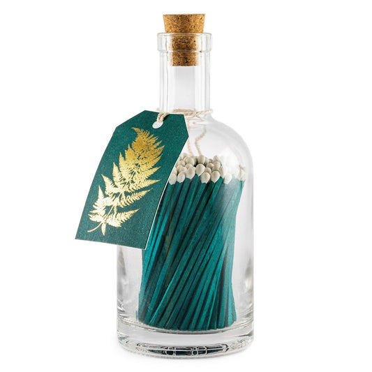 Matches in Glass Bottle - Gold Fern