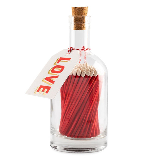 Matches in Glass Bottle - Love