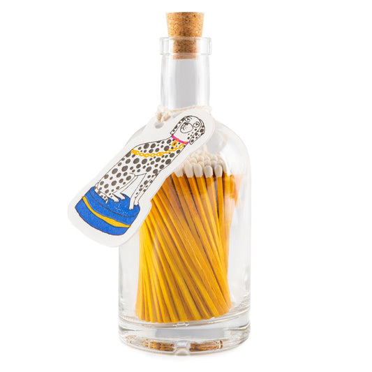 Matches in Glass Bottle - Dalmatian