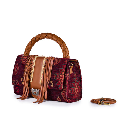 Handbag Blanche Etnic - Bordeaux