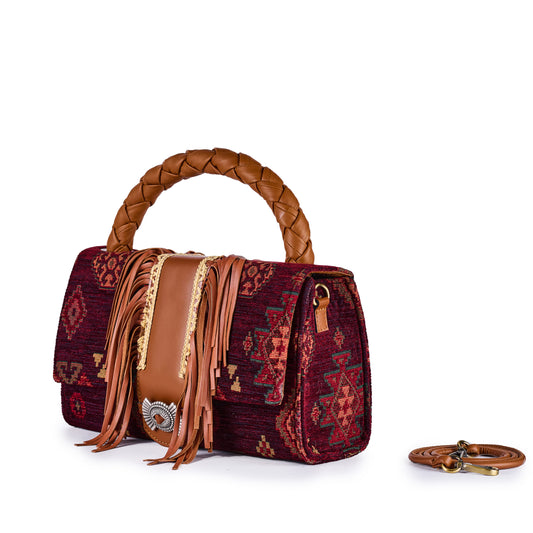 Handbag Blanche Etnic - Bordeaux