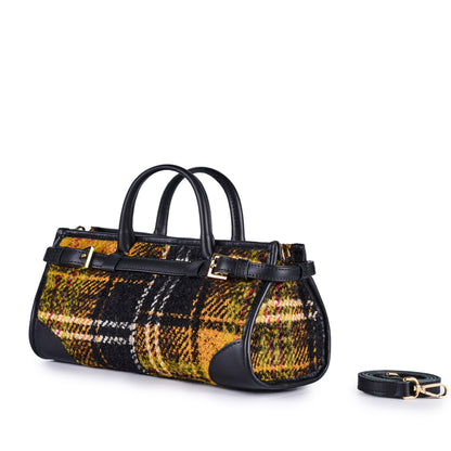 Handbag Colette Check - Nero/Giallo