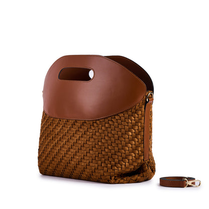 Handbag Fleur Suede - Brown