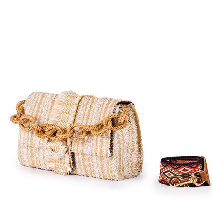 Handbag Ginger Frill - White