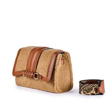Handbag Leonor Teddy - Cammello