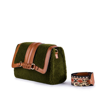 Handbag Leonor Teddy - Green