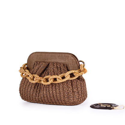 Handbag Lia Knit - Brown