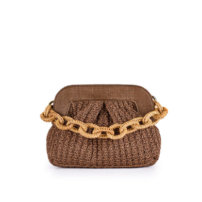 Handbag Lia Knit - Brown