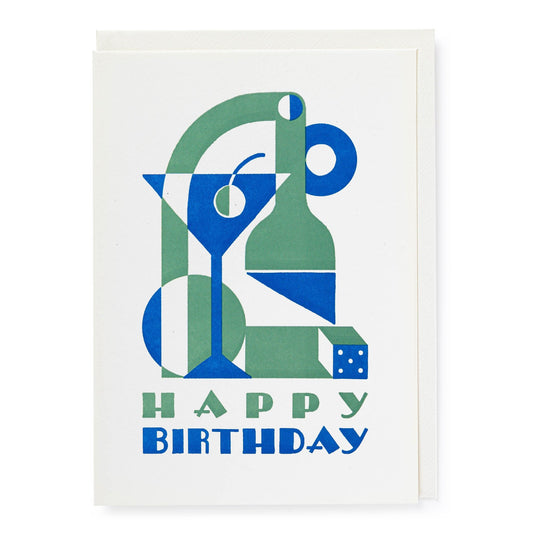 Art Deco Still Life Birthday Card