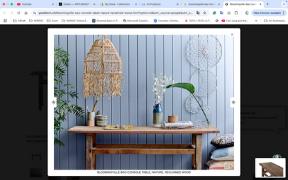 Bao Console Table, Nature, Reclaimed Wood