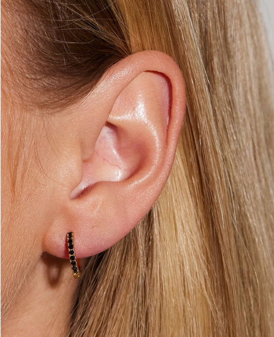 Emilia Hoops Black Small