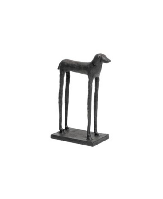 Iron Dog Statue - Black