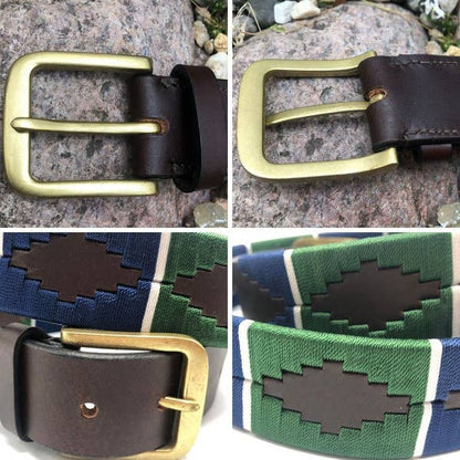 Leather Belt With Woven Pattern Palermo