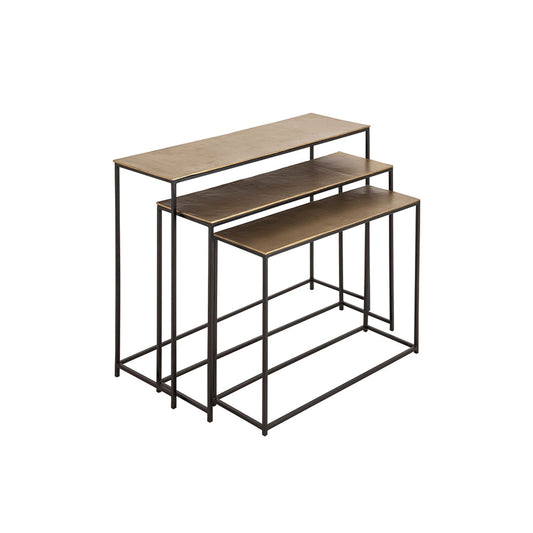 Console Table(x3) in gilded iron - Felia