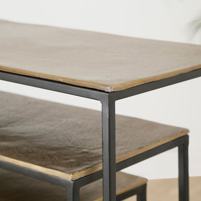 Console Table(x3) in gilded iron - Felia